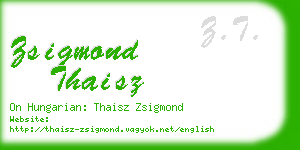 zsigmond thaisz business card